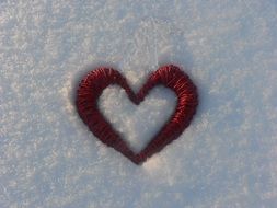 heart on a snow