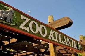 signboard of the zoo in atlanta