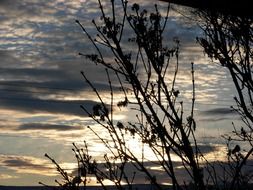 Cloudscape of wintry nature
