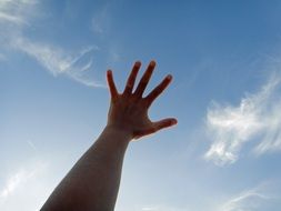 hand in sky