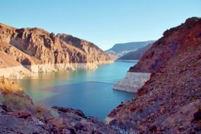 picturesque rocks at colorado river, usa