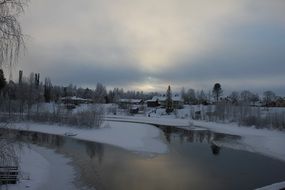 winter water river