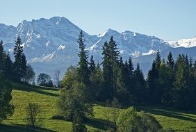Tatra mountains on a sunny day