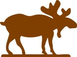 brown silhouette of a moose