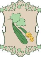image of zucchini on a card