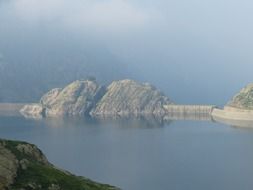 lake reservoir in the mountains