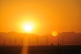 scenic sunset over countryside