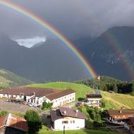 extraordinarily beautiful rainbow mountain landscape
