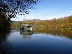 distant view of the bunker on the rhine