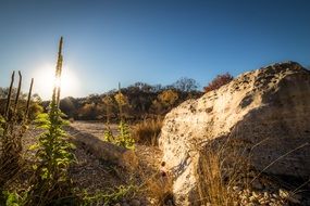 huge boulder on the earth