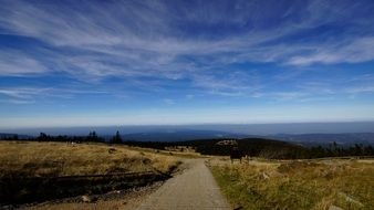 view of harz mountain range
