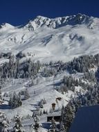 black horn in swiss alps landscape