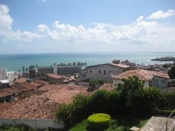 City near the ocean