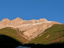 mountains landscape in the sun