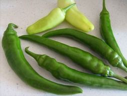 green healthy peppers