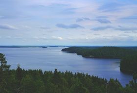 Scandinavian lake landscape