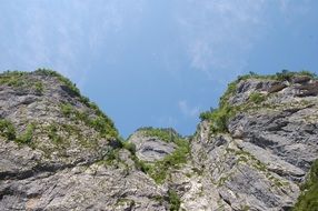 blue sky over mountains on a sunny day