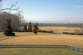 panoramic view of a farmland, usa, virginia