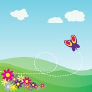 Landscape in spring clipart