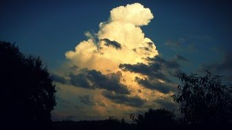 white clouds in heaven