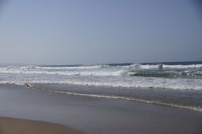 surf of the indian ocean in south africa