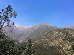 mountains panorama in Santiago, Chile