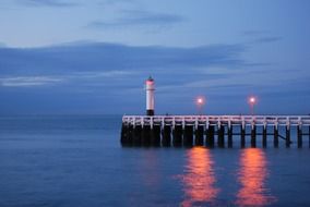 lighthouse romantic evening view