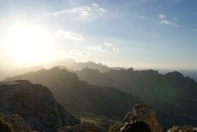 panorama of the mountains in Majorca