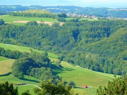 idyll swabian alb landscape, germany