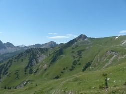 hiking trail on the schochen mountain top, germany