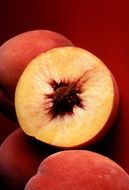 red peaches in autumn