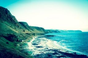 landscape of mountains and wild coastline