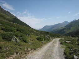 Landscape of Alpine mountains in Austria