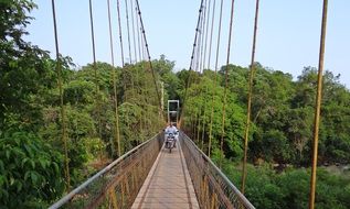 landscape of Hanging bridge in India