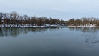 bavaria landsberg winter river scenery