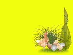 graphic image of a bright Easter card