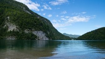 panoramic view of the lake among the mountains