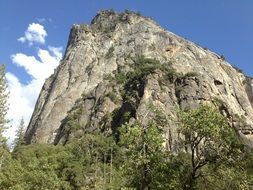 steep stone mountain in Yosemite National Park