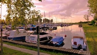 poland boats clouds