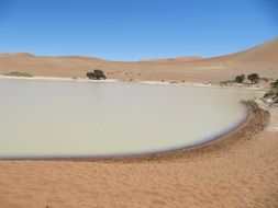 desert with sand in namibia