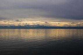 Alpine panorama of the lake constance