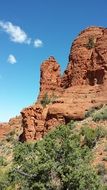 Landscape of red rocks in Arizona