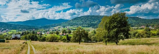 countryside field hills landscape