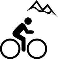 mountain biker pictogram