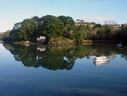 mirror reflection of a picturesque landscape
