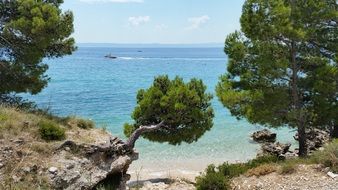 Croatian beach near the Adriatic Sea