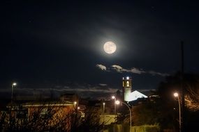 full moon on a sky