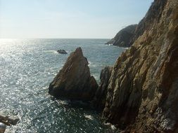 Seascape of the water in Mexico