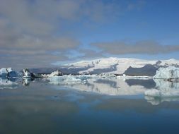 Frozen Blue lagoon in Iceland