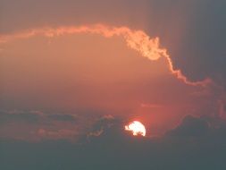 evening sun mood sunset